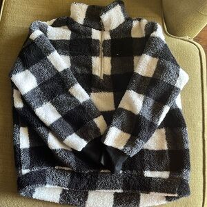Checkered Loft Fleece Pull Over